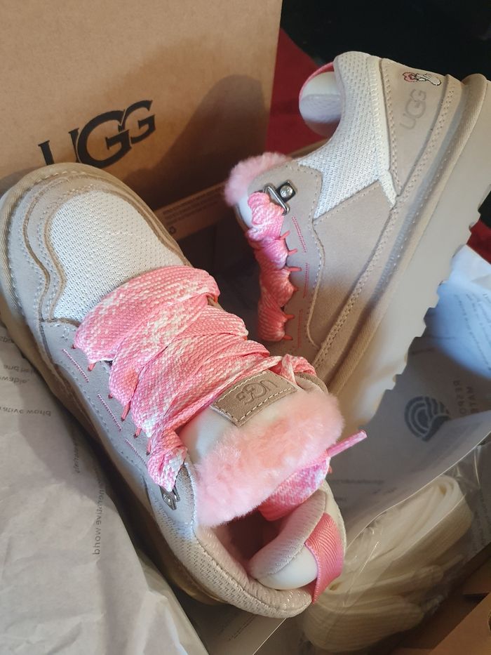 Basket moumoute ugg rose blanc gris neuves 39 - photo numéro 9
