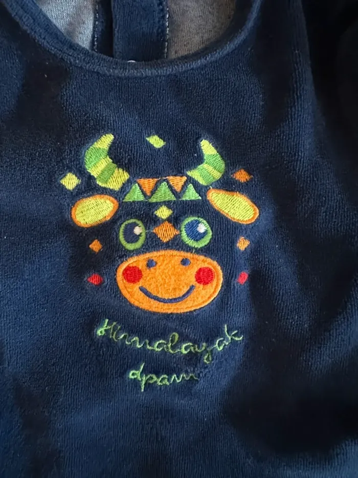 Pyjamas velours dpam / du pareil au même  3 mois très coloré, - photo numéro 4
