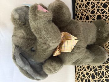 Peluche éléphant en peluche, marionnette à main,