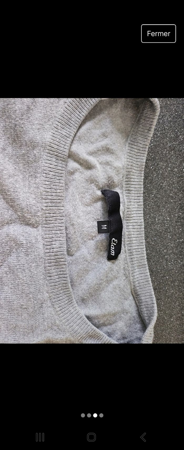 Pull gris en laine Cache cache - photo numéro 3