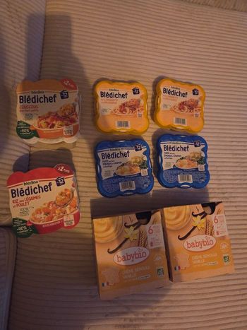 Lot repas bébé 6 et 12 mois