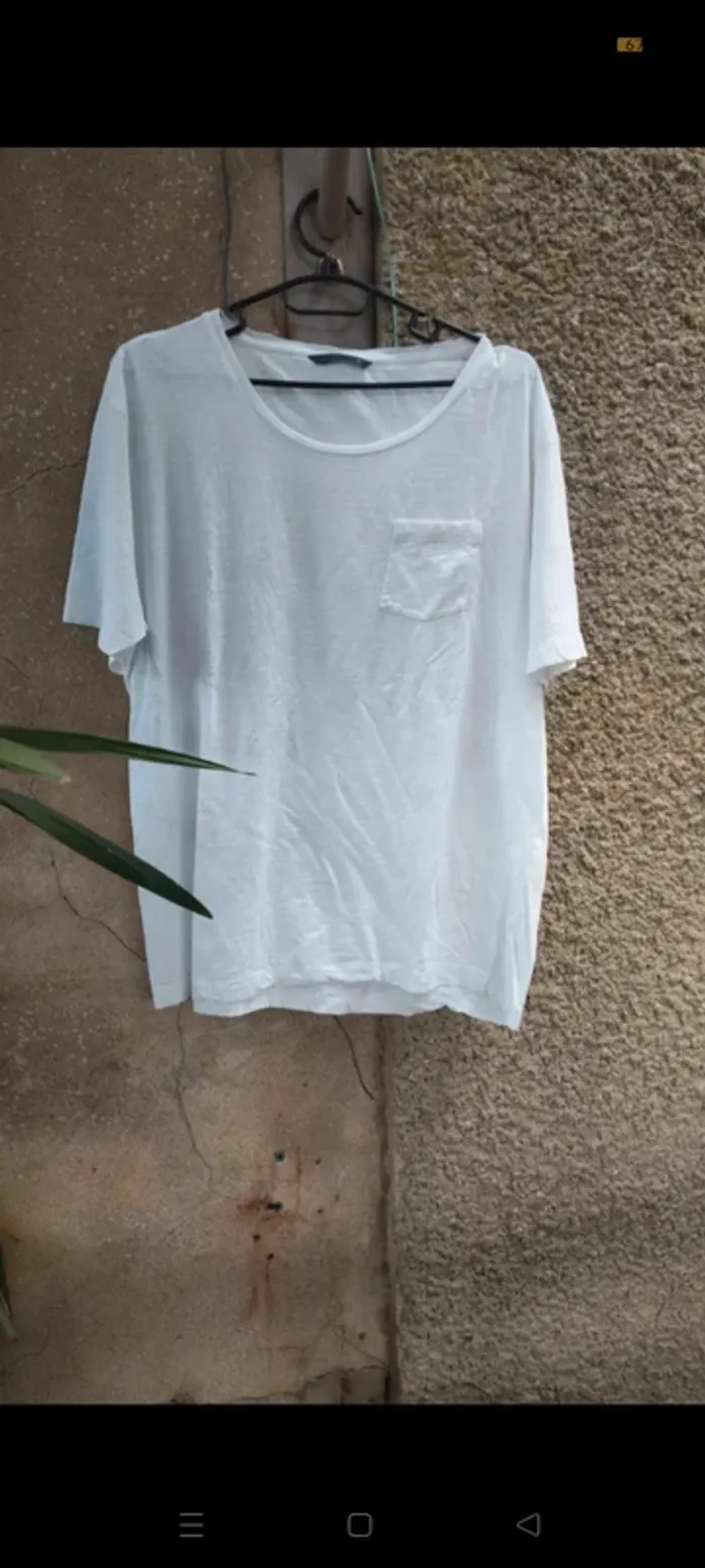 T-shirt unis blanc Jules taille XL