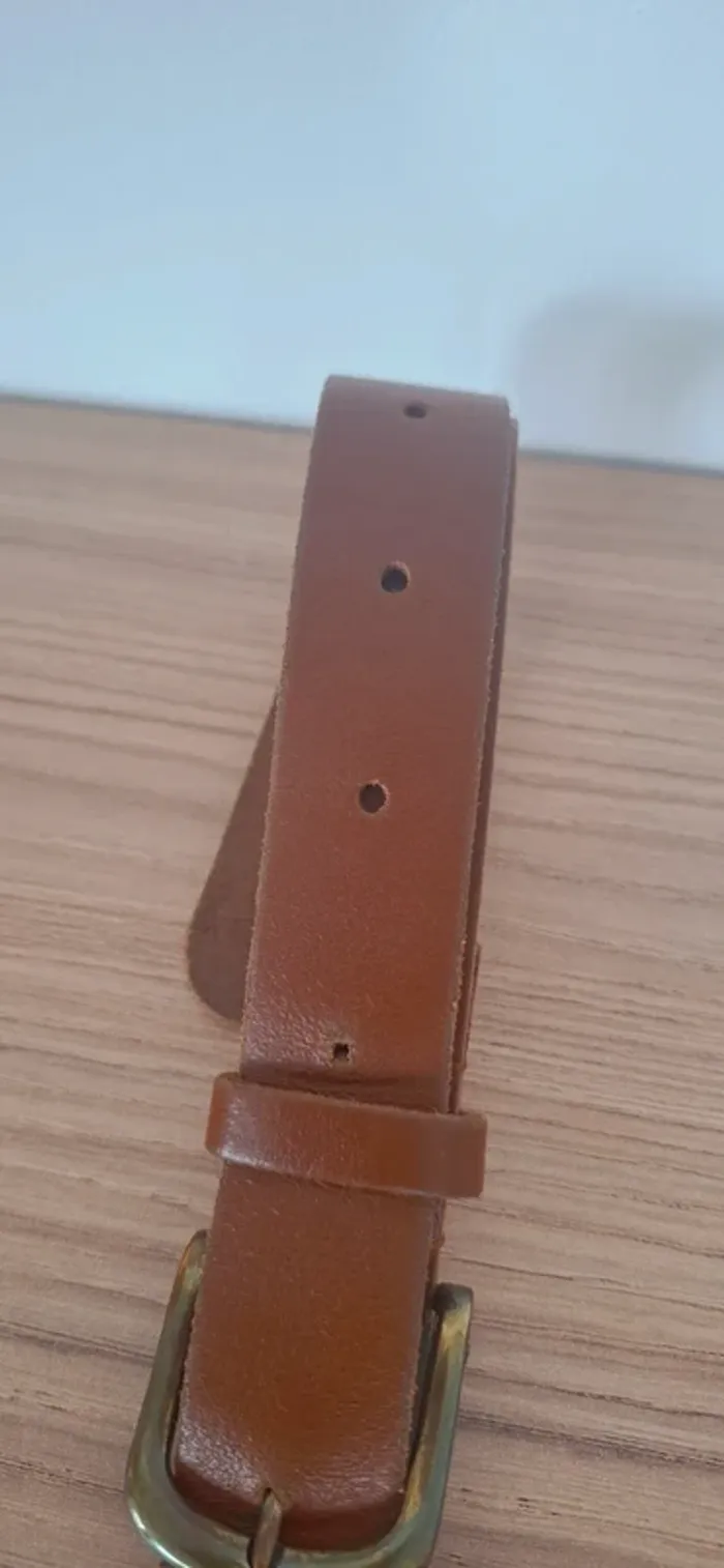 Ceinture en cuir camel – Pièce de qualité - Taille 85 cm 🍂 - photo numéro 2