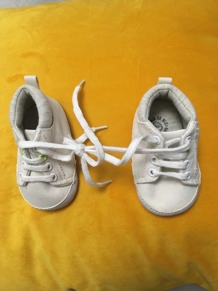 Chaussures baskets bébé pointure 17 / 18 neuves marque Grain de blé - photo numéro 3