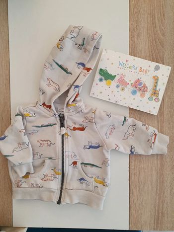 Pull avec capuche hoodie sweat gillet zippée 3 mois Carter's