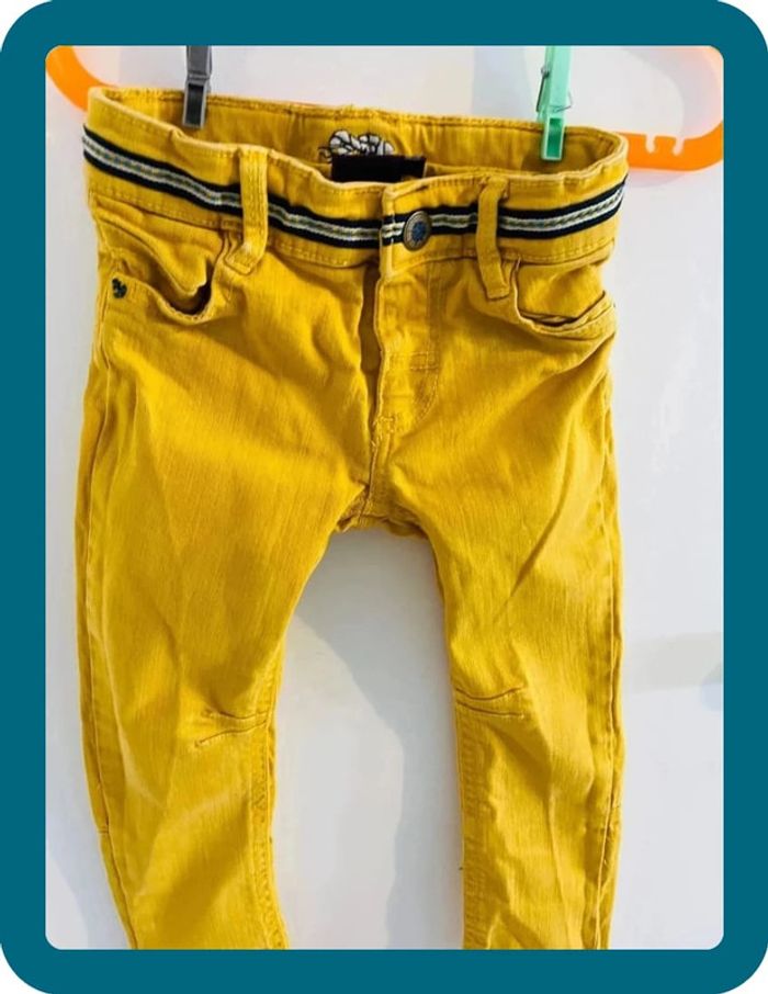 Beau jean moutarde garçon 3 ans sergent major - photo numéro 3