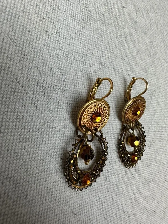 Boucle d’oreille dorées Saona - photo numéro 6