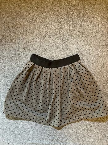 Jupe à pois grise