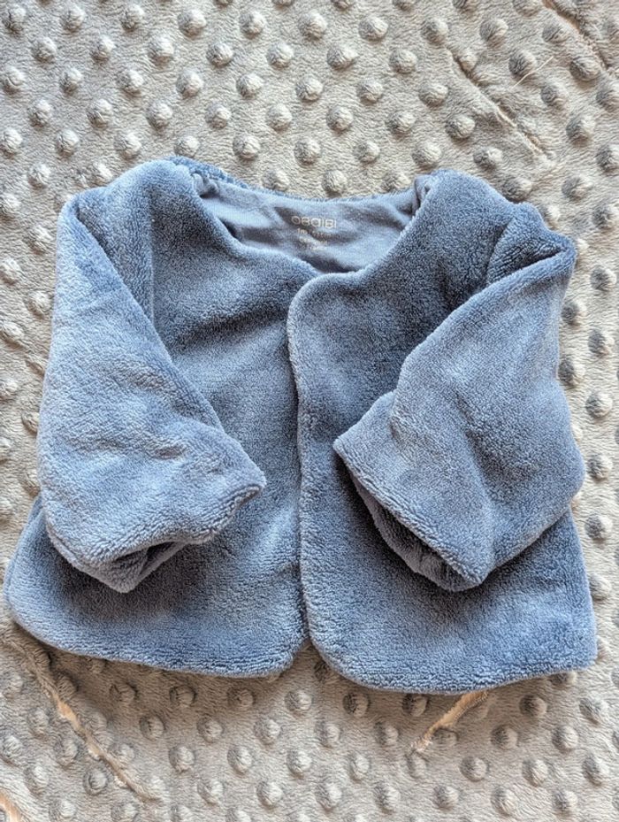 Veste en velours bleu 1 mois - Obaïdi