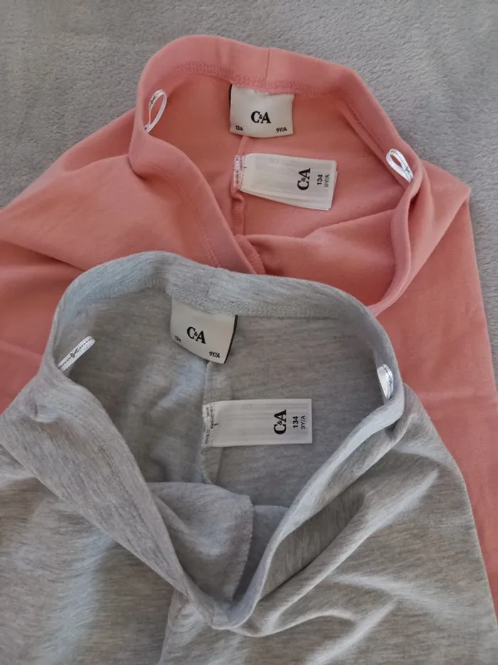 Lot de 2 leggings fille intérieur molleton 8/9 ans - photo numéro 2