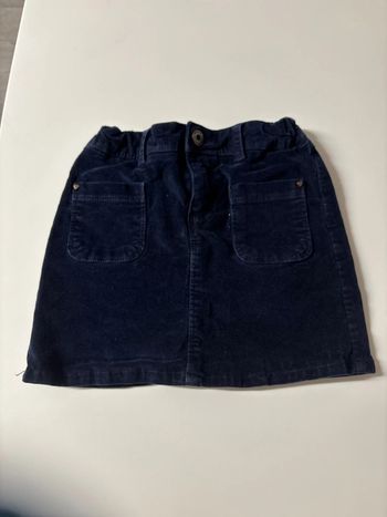 Jupe velours bleue marine