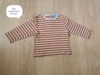 Tee-shirt manches longues rayures 18 mois