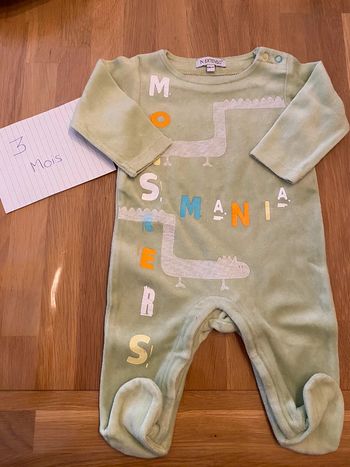 Pyjama velours ~ 3 mois