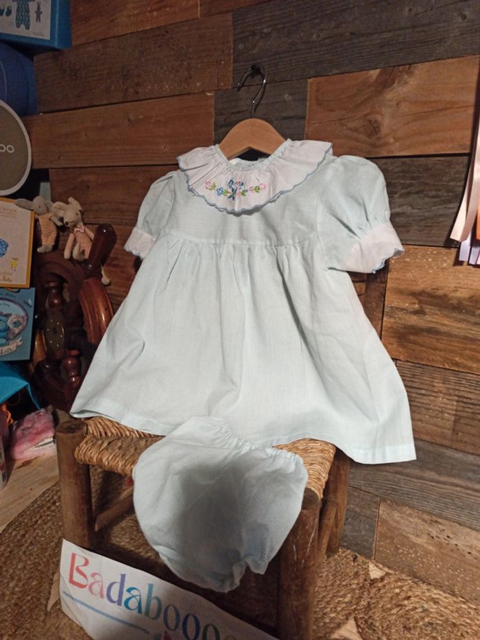 Tenue vintage robe culotte 18 mois tbe - photo numéro 4