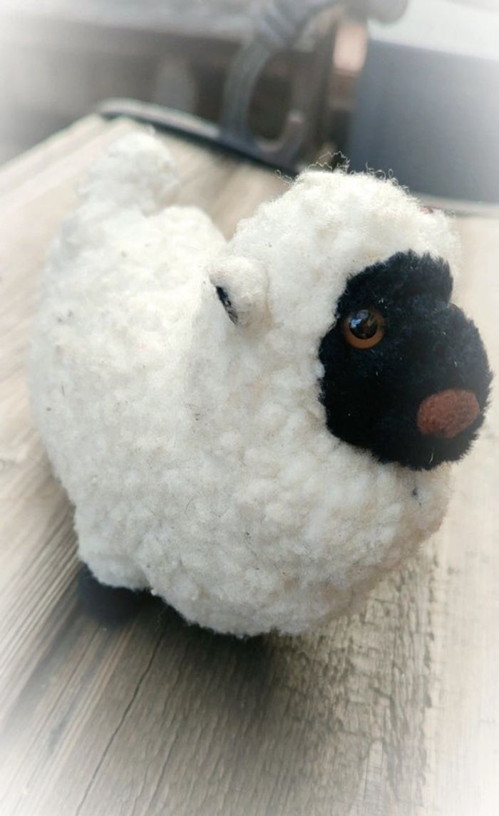 Peluche doudou teddy plush Bear mouton grove ewe sheep blackfort vintage