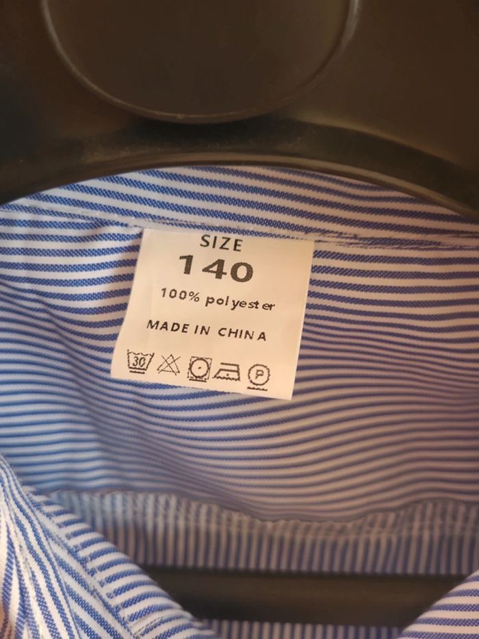Chemise rayée bleu 10 ans - photo numéro 3
