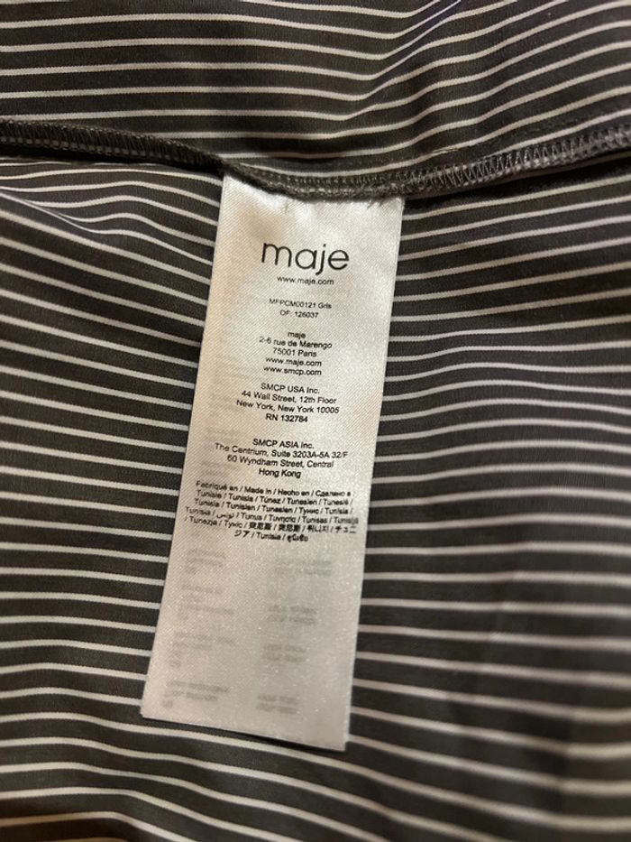Chemise Maje à rayures Taille M - photo numéro 8