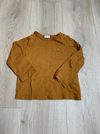 Tee shirt manches longues camel 