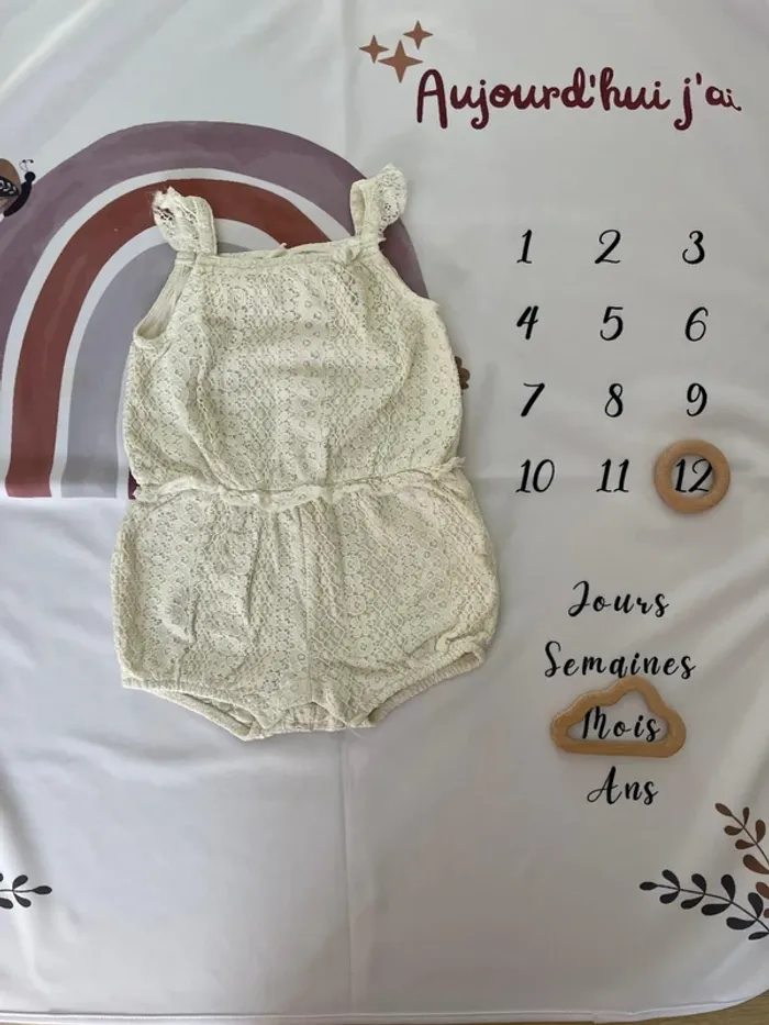 Combi-short bébé fille – H&M – Taille 80