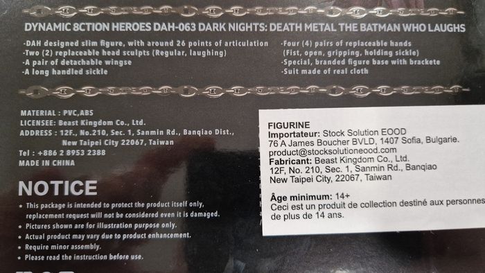 Figurine NEUVE Batman Who Laughs DAH-063 Dark Nights Metal - photo numéro 5