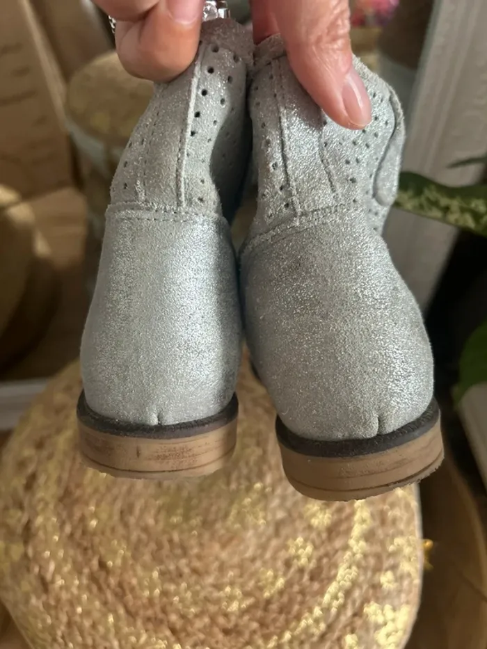 Jolie boots en cuir fille hyper tendance dpam pointure 32 - photo numéro 3