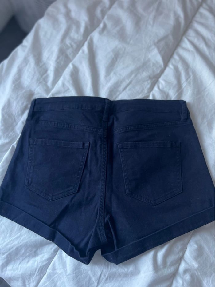 Mini Short Taille Haute Bleu marine H&M taille 38 - photo numéro 2