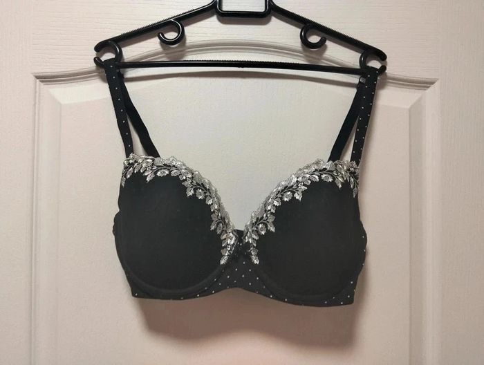 Soutien-gorge noir et blanc Promise bonnets coques 95E - photo numéro 4