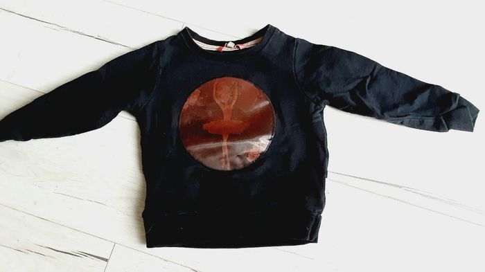 Vêtement fille pull noir motif danseuse Kloane 4 ans
