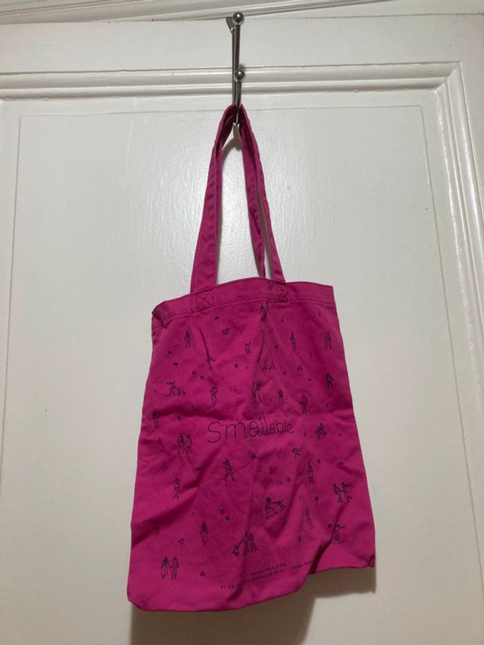 Mini tote bag Smallable rose - photo numéro 2