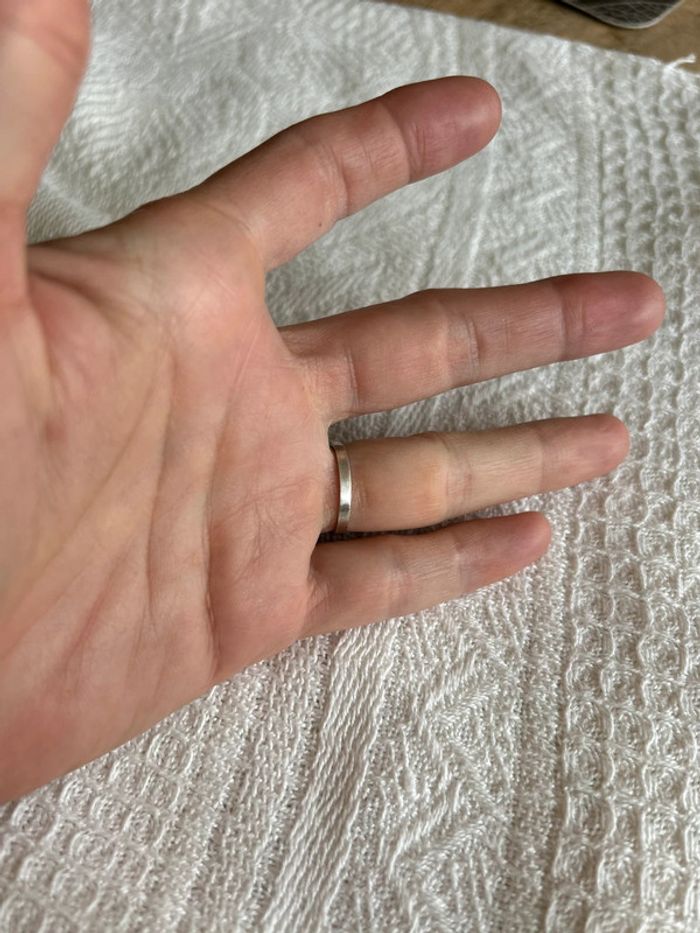 Bague vintage argent orange - photo numéro 3