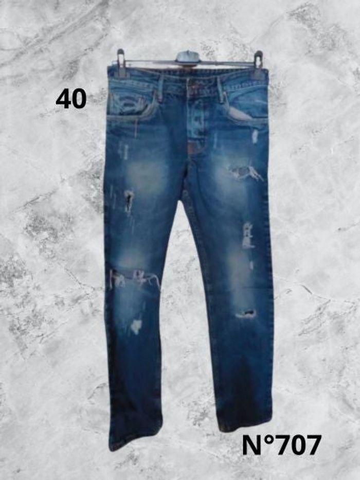 N°707 Jean bleu/destroyer T40. Kaporal.