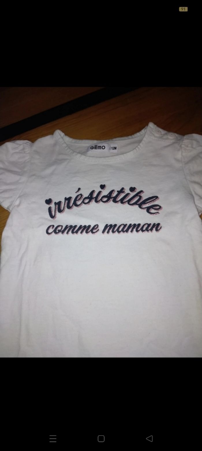 Tee-shirt fille 12 mois - photo numéro 2