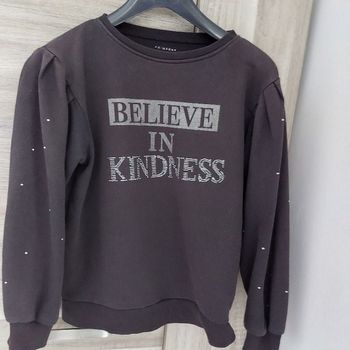 Sweat noir fille Kindness