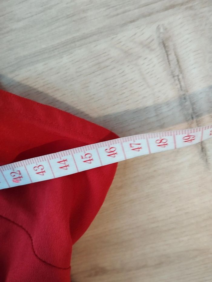 Robe de soirée longue vaporeuse rouge Promod taille 36 - photo numéro 11