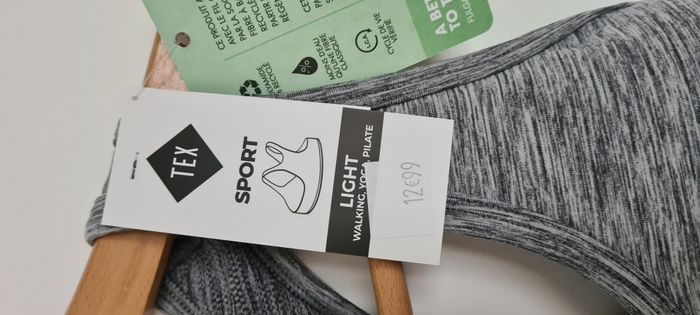 Brassière sport gris chiné - M - Tex Sport - photo numéro 4