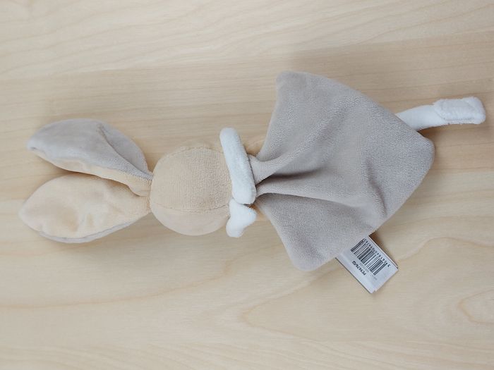 Doudou lapin beige blanc marron Un rêve de bébé CMP GIFI attache tétine étoile - photo numéro 2
