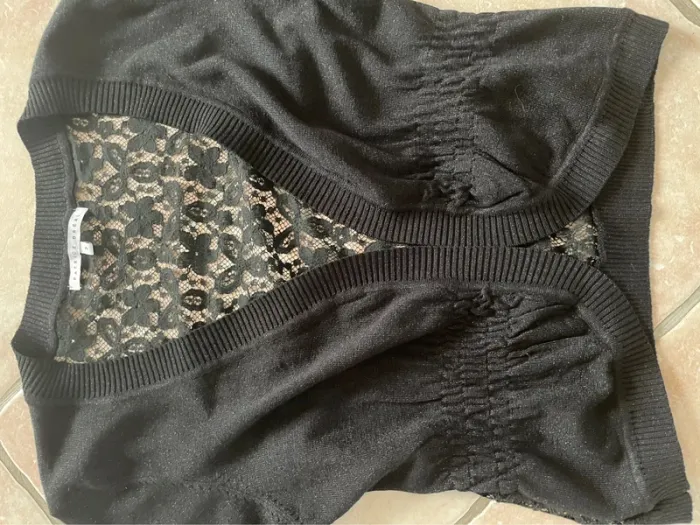 💎Petite pépite, magnifique gilet noir scintillant dos dentelle neuf en 40 de la boutique Breal - photo numéro 6