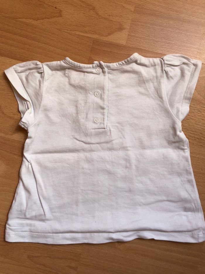 Joli T-shirt MC blanc T. 12 mois/74 cm Grain de Blé TBE - photo numéro 2