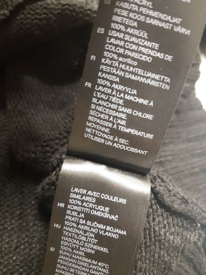 Pull fin noir H&M T36 - photo numéro 5