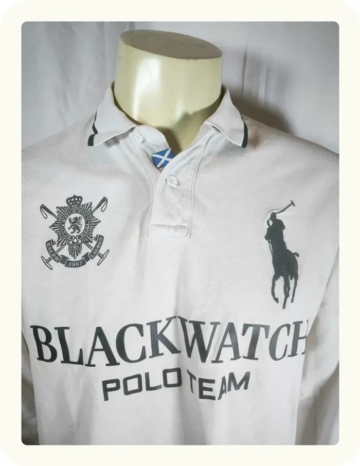 Polo manches longues homme Ralph Lauren Taille XL 42 - photo numéro 2