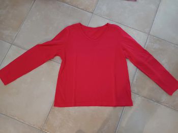 T-shirt manches longues taille 38 rouge