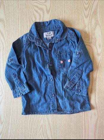 Chemise manches longues fille 9/12 mois