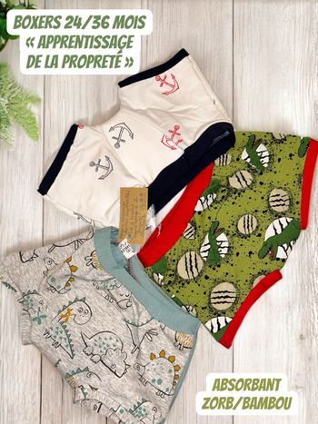 Boxers d’apprentissage de la propreté type culotte