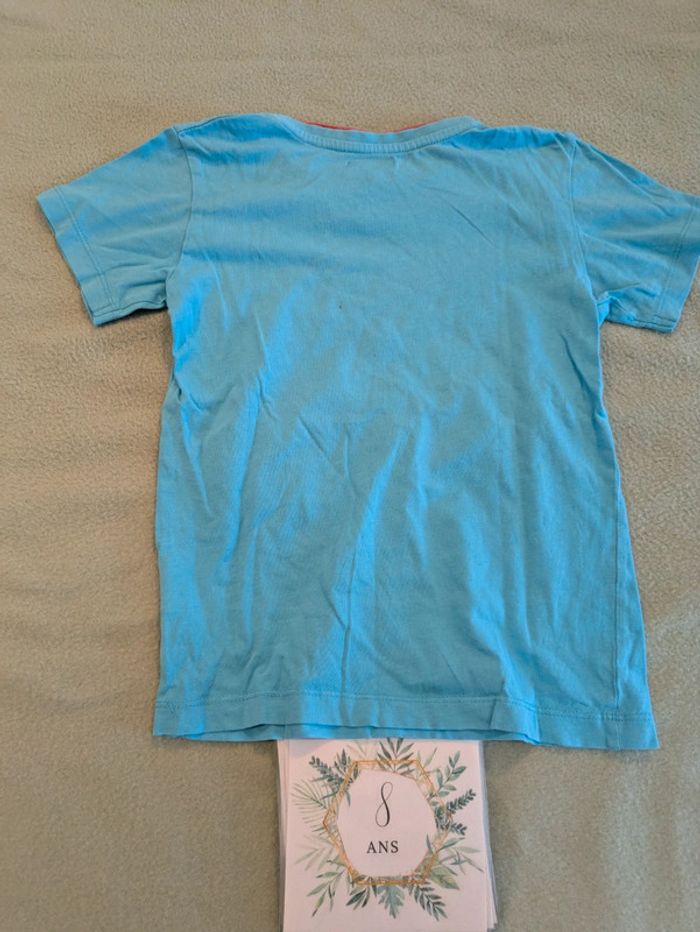 T-shirt bleu ciel 8 ans - photo numéro 3