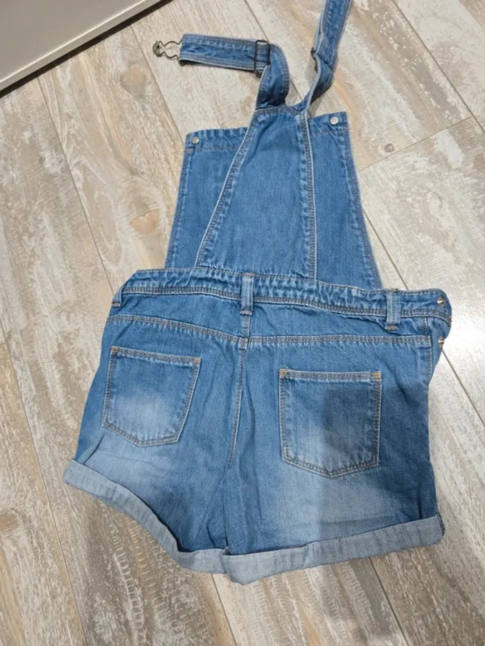 Salopette short en jeans #orianablfille8ans - photo numéro 2