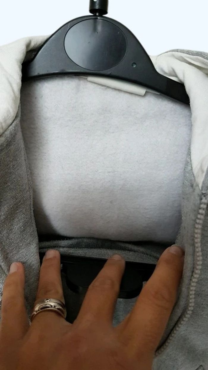 Ensemble jogging gris clair doublé polaire - T. 12 mois - photo numéro 2