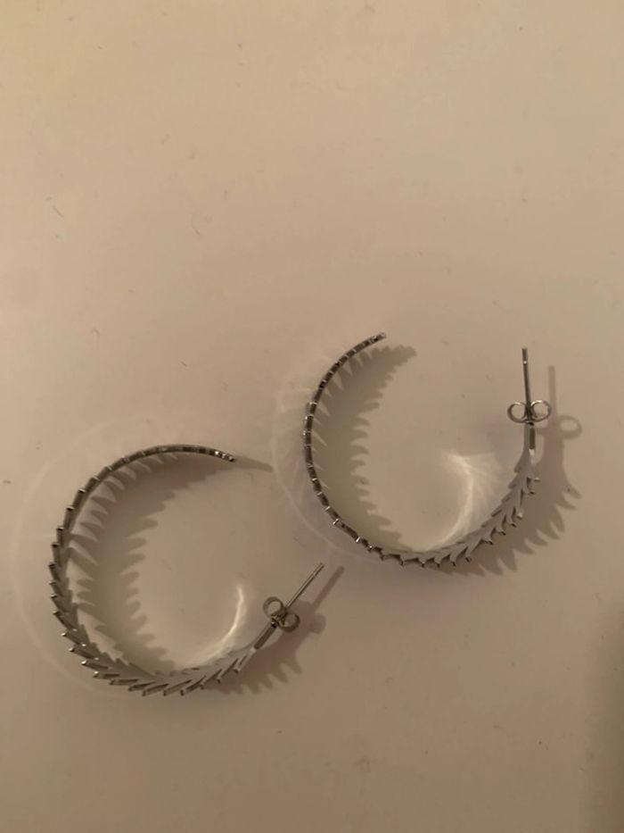 Créoles en acier inoxydable - photo numéro 2