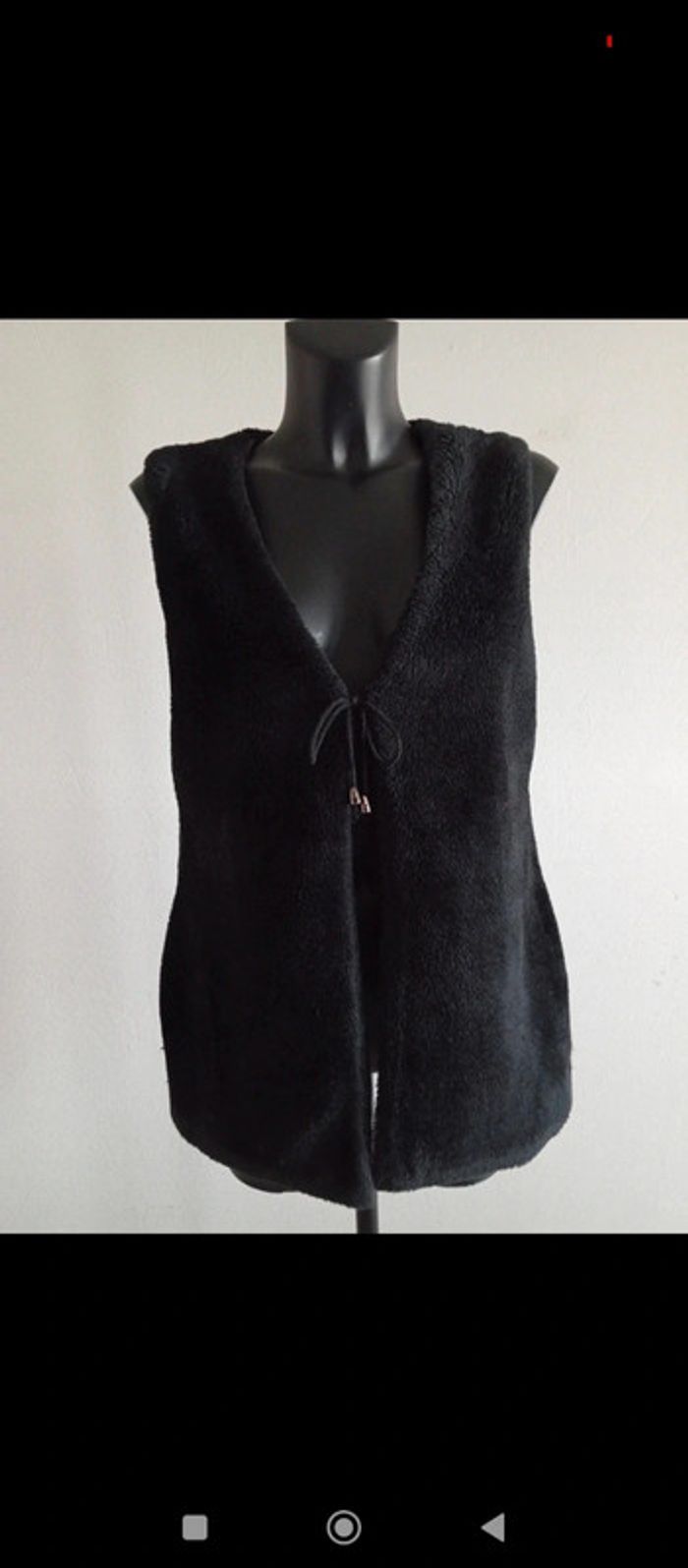 Gilet sans manches fausse fourrure