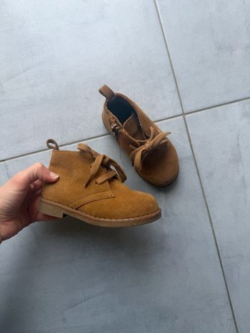 Bottines en suédine camel - Taille 23