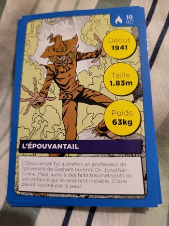 Carte Héros DC Auchan 2022 n° 10 /90  l'épouvantail